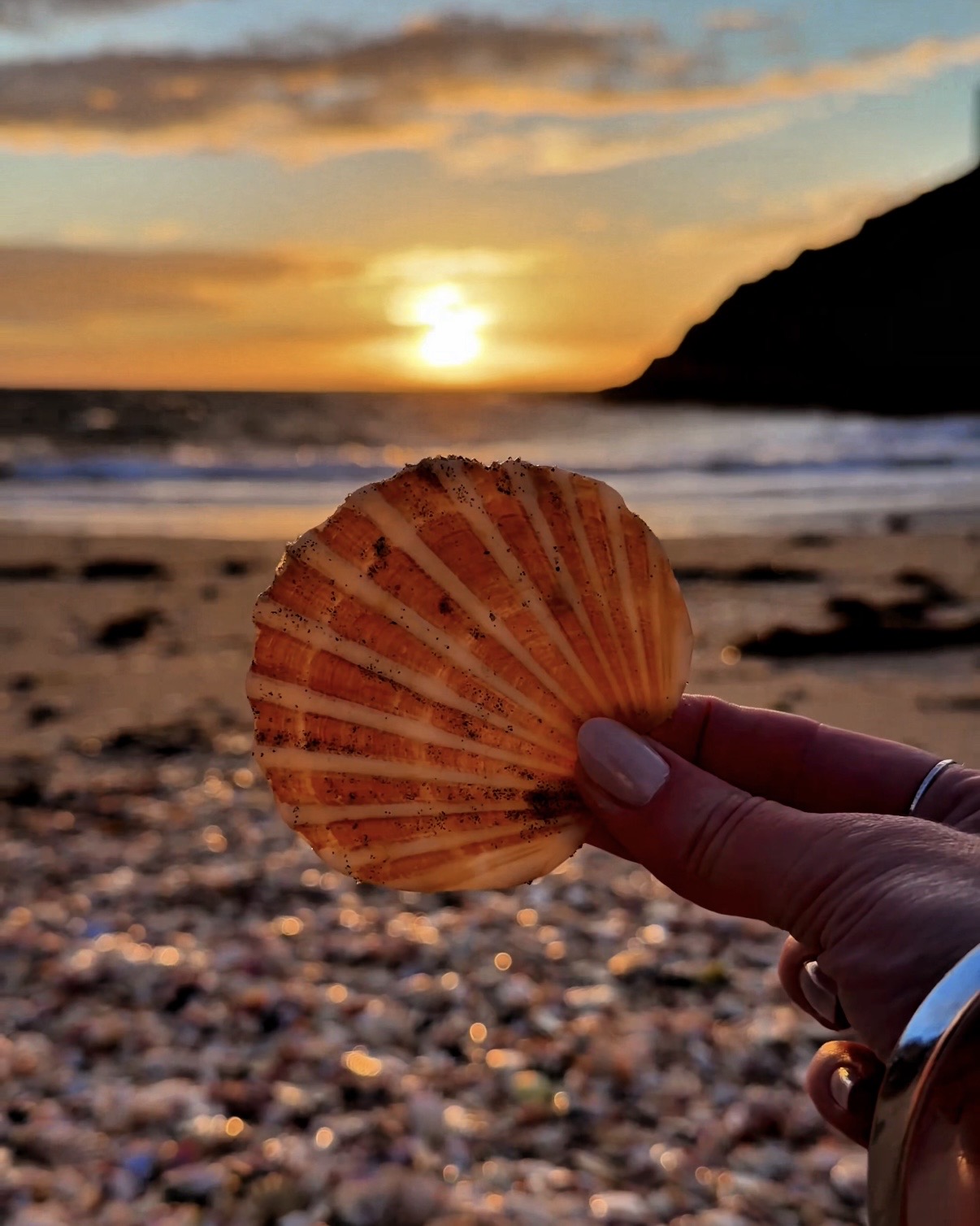 Fenella Beach, Isle of Man at sunset