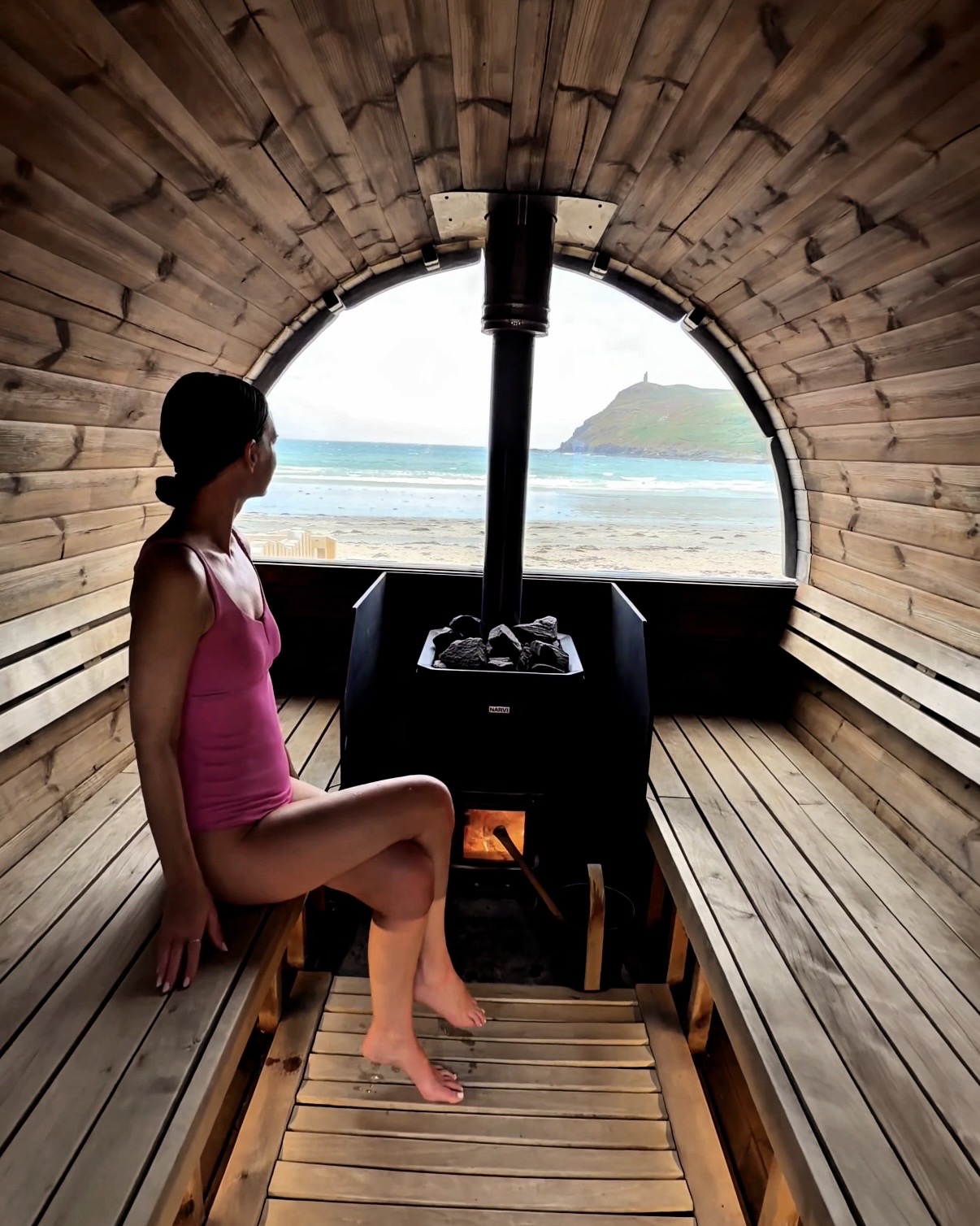 Kishtey Çheh beach sauna, Port Erin, Isle of Man